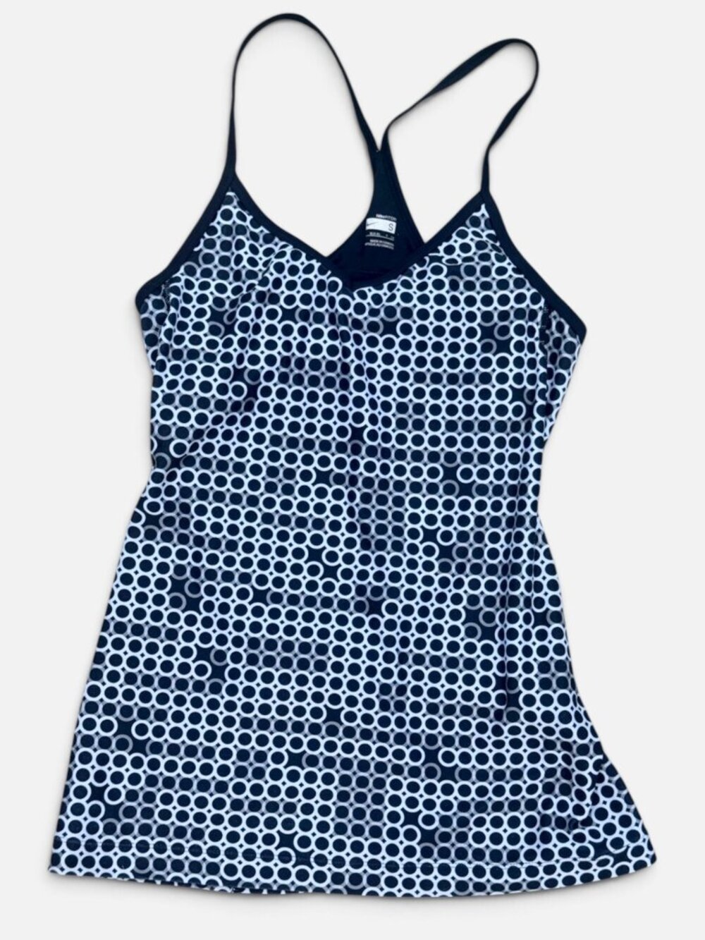 NikeFIT Dry Racerback Open back Sports Tank built in Bra Women’s S Black White